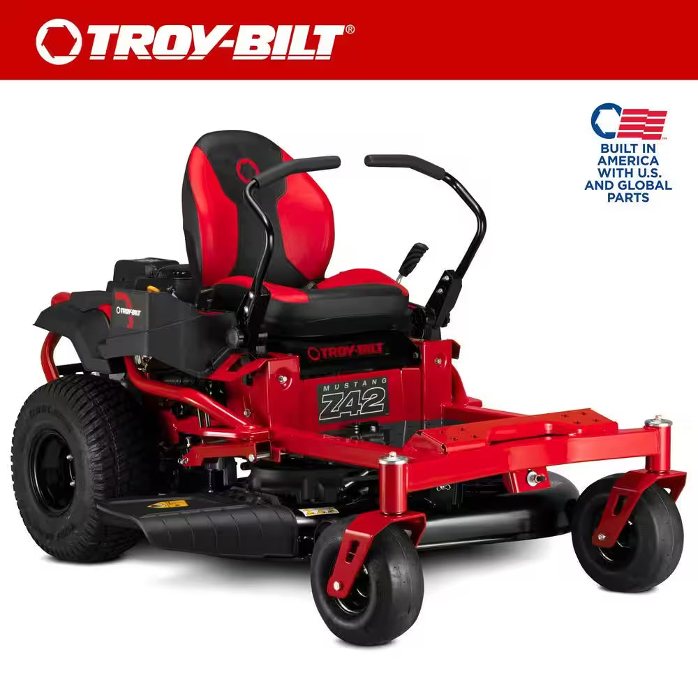 Mustang 42 In. 22 HP V-Twin Kohler 7000 Series Engine Dual Hydrostatic Drive Gas Zero Turn Riding Lawn Mower