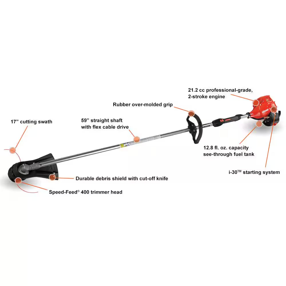 21 In. 190 Cc Gas 3-In-1 RWD Self-Propelled Lawn Mower, 21.2 Cc Gas String Trimmer with Speed-Feed Bump Head Combo Kit