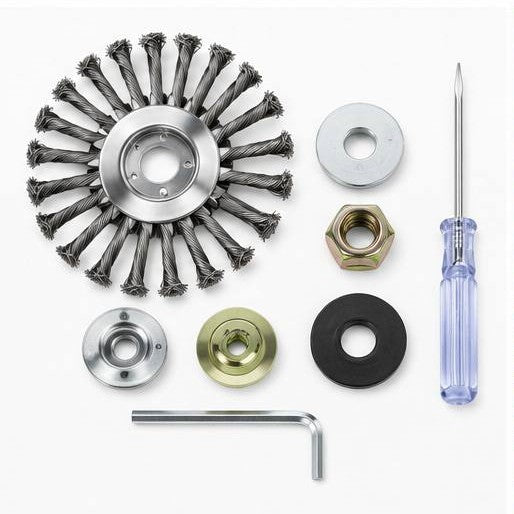 Universal 8-Inch Steel Wire Grass Trimmer Head with Adapter Attachment Kit