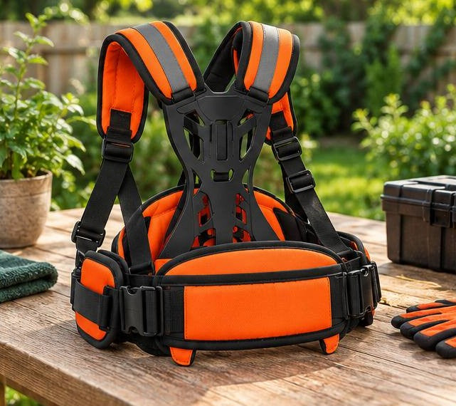 Adjustable Padded 5-Point Trimmer Harness Strap with Hip Protection Pad