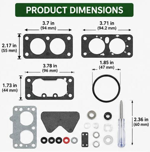 Universal Carburetor Overhaul Rebuild Gasket Kit for Small Gas Engines