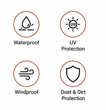 Universal Waterproof 420D Heavy Duty Riding Lawn Mower Cover (Up to 54"