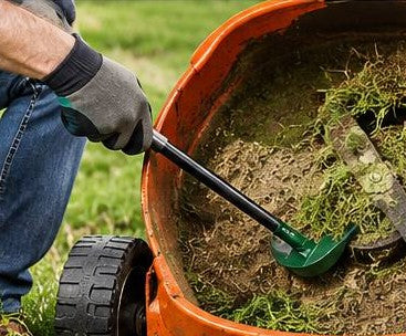 Ergonomic Mower Deck Scraper and Cleaning Tool