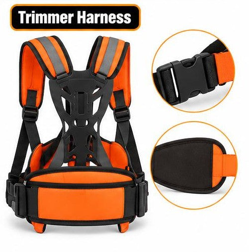 Adjustable Padded 5-Point Trimmer Harness Strap with Hip Protection Pad