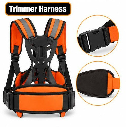 Adjustable Padded 5-Point Trimmer Harness Strap with Hip Protection Pad