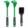 3-Piece Lawn Mower Deck Scraper & Cleaning Brush Tool Kit